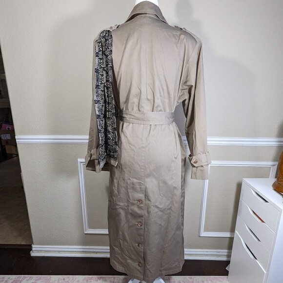 Taupe Double Breasted Trench Coat by Misty Harbor - Picture 3 of 11
